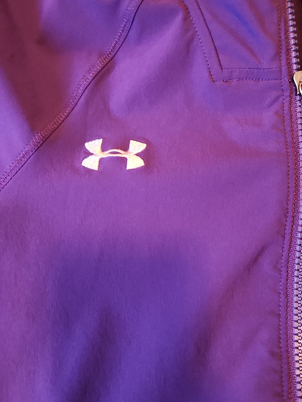 Under Armour Purple Full-Zip Track Jacket with Sioux Falls University Logo Small - Picture 3 of 8
